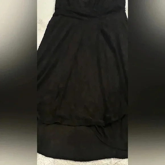 Perceptions New York Long Dress Color Black Sleeveless Dress Size Large high/lo - Picture 8 of 8